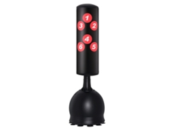 Saco De Pancada Na Cor Preto, Vertical, Adultos, Resistente, Base, Ventosa., Ideal, Treino, Boxe, Parceiro, Adequado, Profissionais Mymhru (165 Cm)