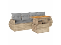 Garden Sofa Set, Garden Sofa Sets Vidaxl Bege Rattan / Vime (n/a)
