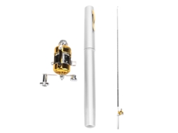 Vara de Pesca Pen Leve Forte com Molinete Prata 21cm