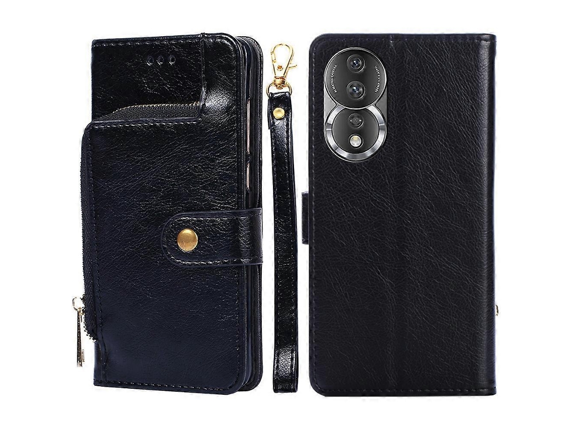 Capa De Couro Com Zíper Para Celular For Honor 80