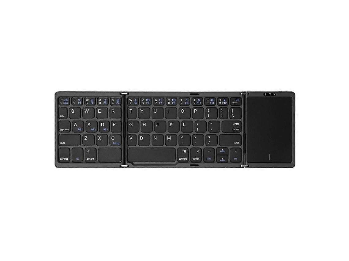 B089t Teclado Dobrável Portátil com trackpad, Bluetooth recarregável para iOS TAISHENGDA