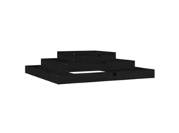 Planter, Planters Vidaxl Preto Madeira De Pinho (110 X 110 X 27 Cm)