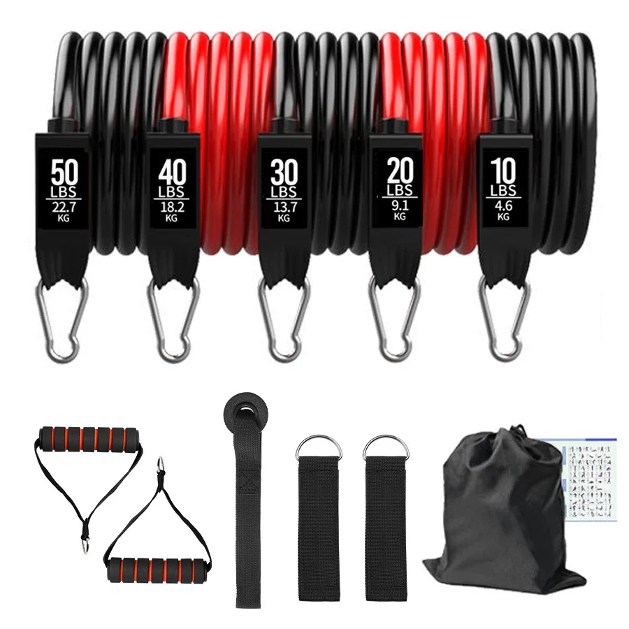 Faixa De Resistência Para Ioga, Faixa Elástica Para Treino De Fitness Com Pegador E Tornozeleira.
