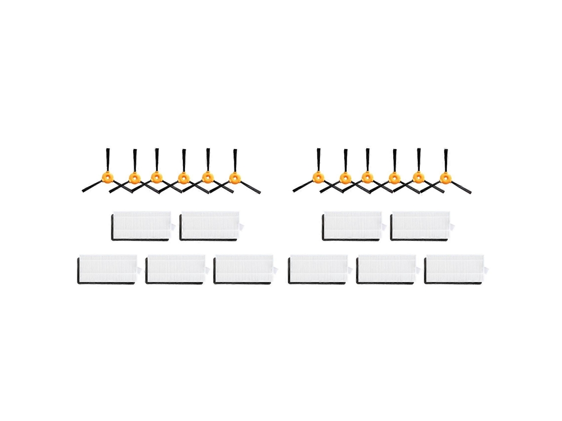 10 Side Brush Filter Replacement Kits for Ecovacs Deebot N79 / N79s / Yeedi K600 / K700