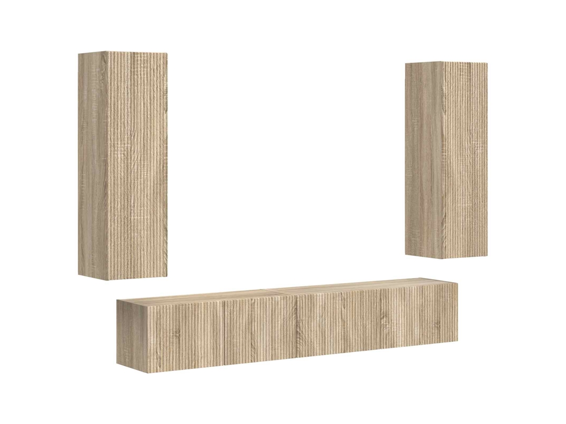 Conjunto de 3 móveis de parede para TV Carvalho Sonoma - Maison Exclusive