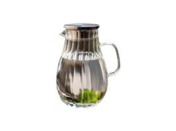 Jarra De Vidro Com Tampa, Grande Capacidade De 1700ml, Ideal Para Chá Gelado E Bebidas Quentes E Frias.
