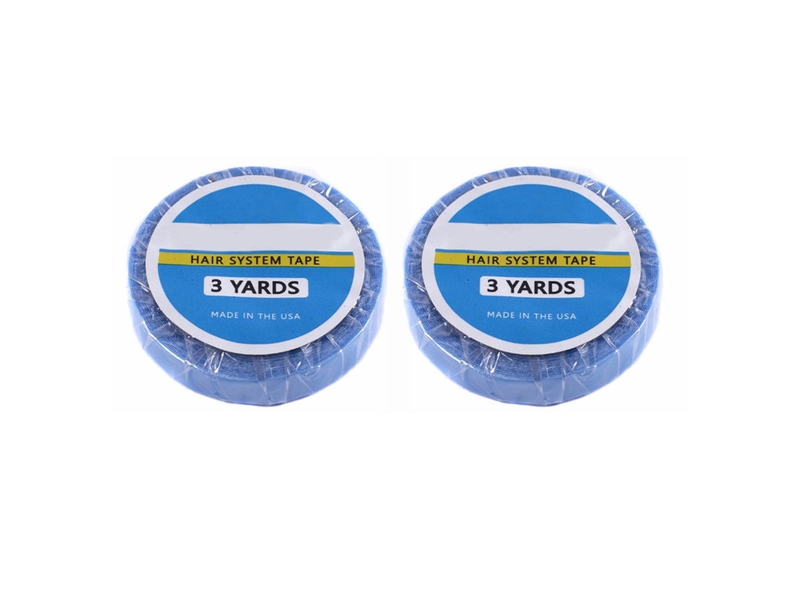 2 Rolos De Cinta De Soporte Para Pelucas Impermeable Resistente Al Sudor Adhesivo Fuerte 2.7m Longitud