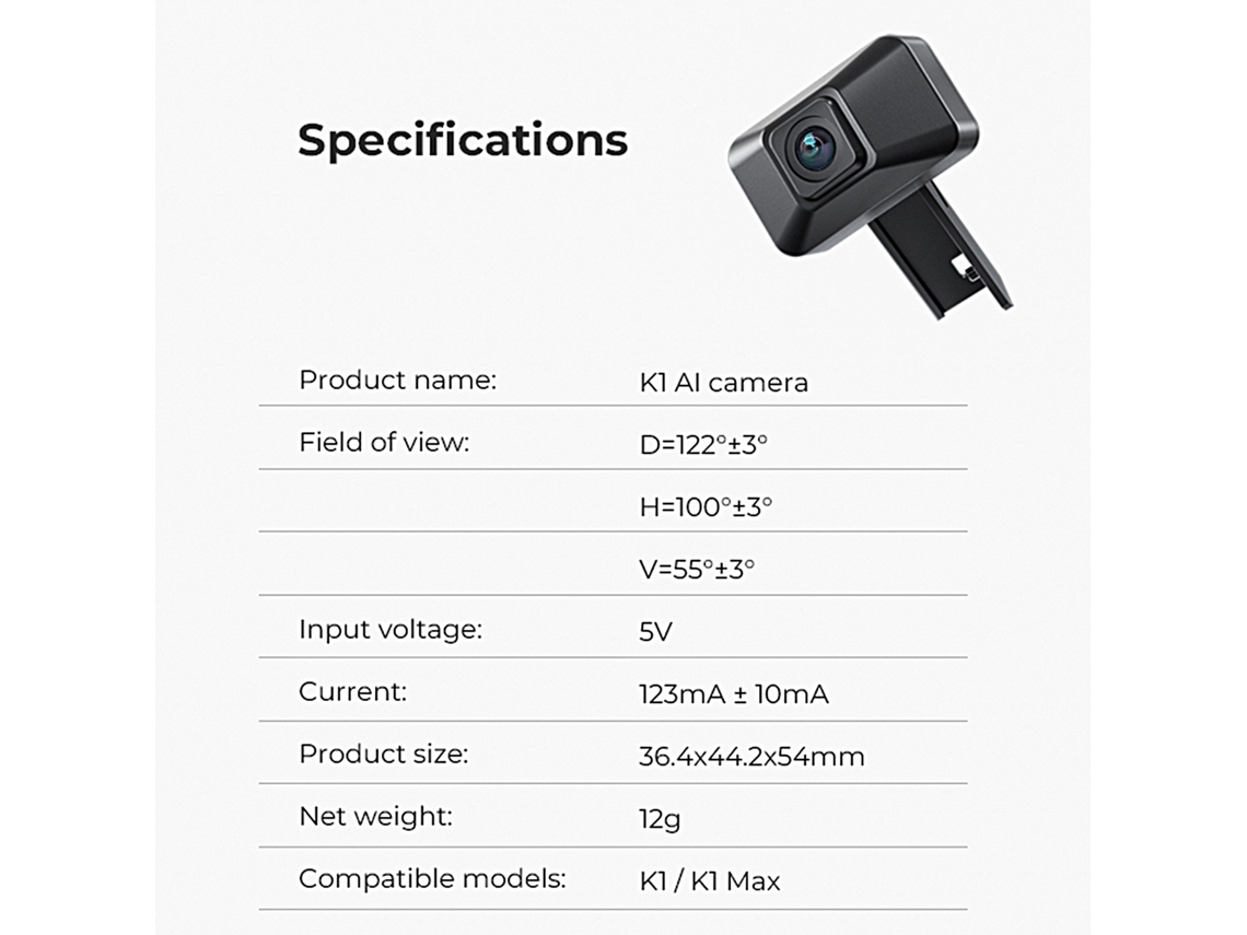 Câmera Ai Creality K1 Hd Impressão 3d Real