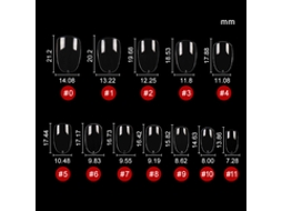 Pacote com 552 Pontas de Unhas Unhas de Gel Semi-Matte para Extensões. NEVEANCE