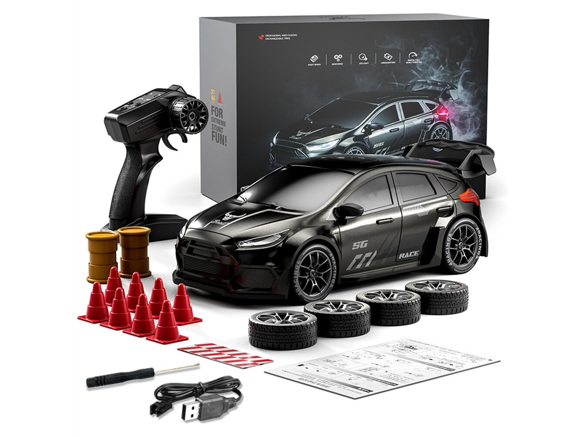 Cinzazll Sg716 Rtr 1/24 2.4g 4wd Drift Rc Carro Mini Luz Led Controle Remoto Duas Velocidades On road Presente Meninos MDUG