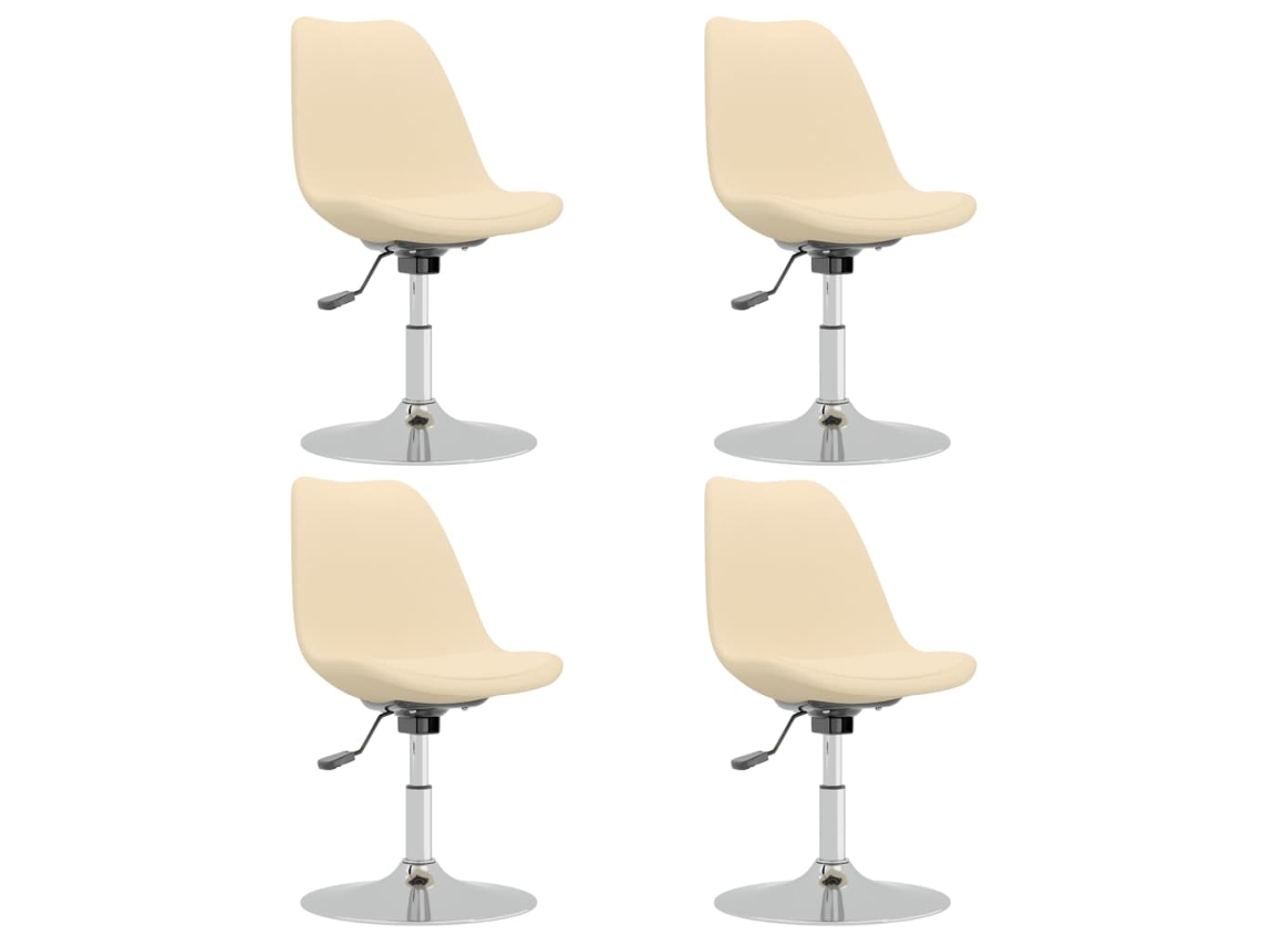 Swivel Dining Chair, Swivel Dining Chairs Vidaxl Creme Tecido (n/a)