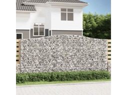 Vidaxl Cesto Gabião Arqueado 400x50x180/200 Cm Ferro Galvanizado