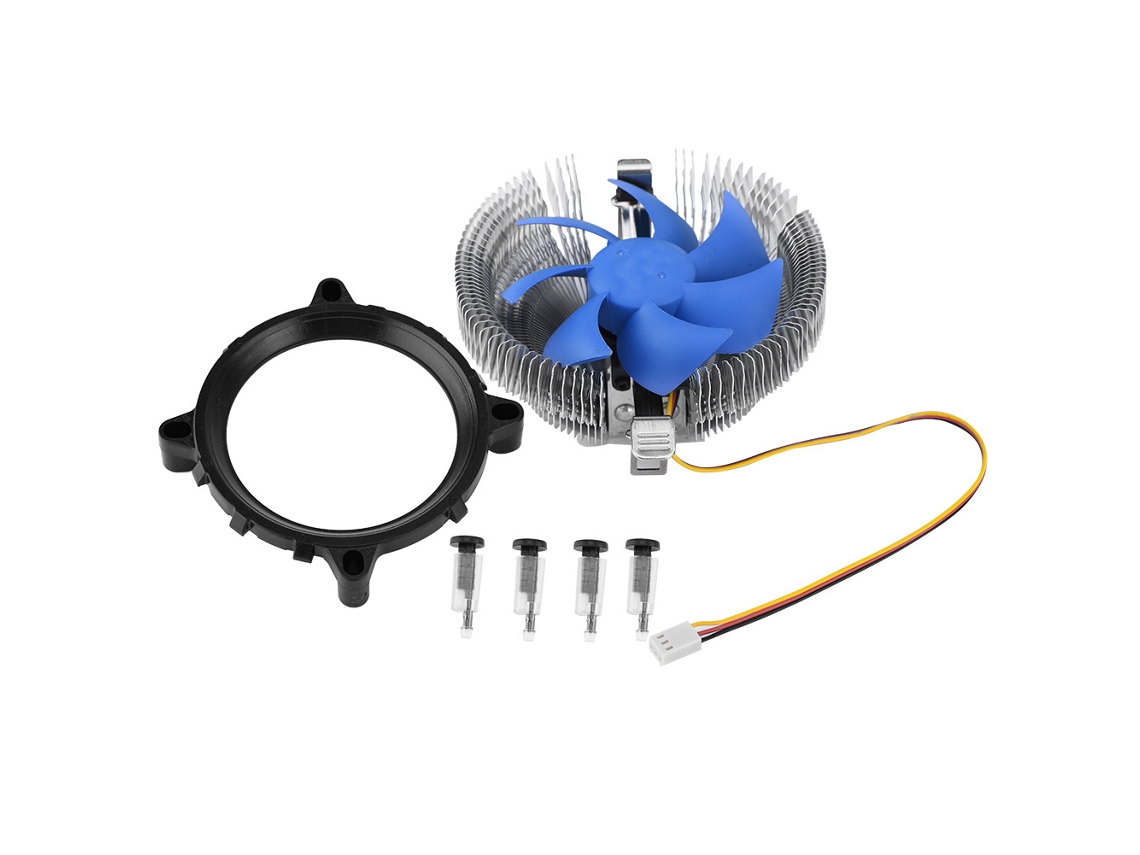 Acessórios De Computador Desktop Silencioso Radiador, Cooler De Cpu E Ventilador De Resfriamento Azul Luz Dourada