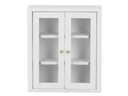 Mali armário de Parede de Madeira para Casa de Bonecas 1:12 Cozinha Decoração Branco