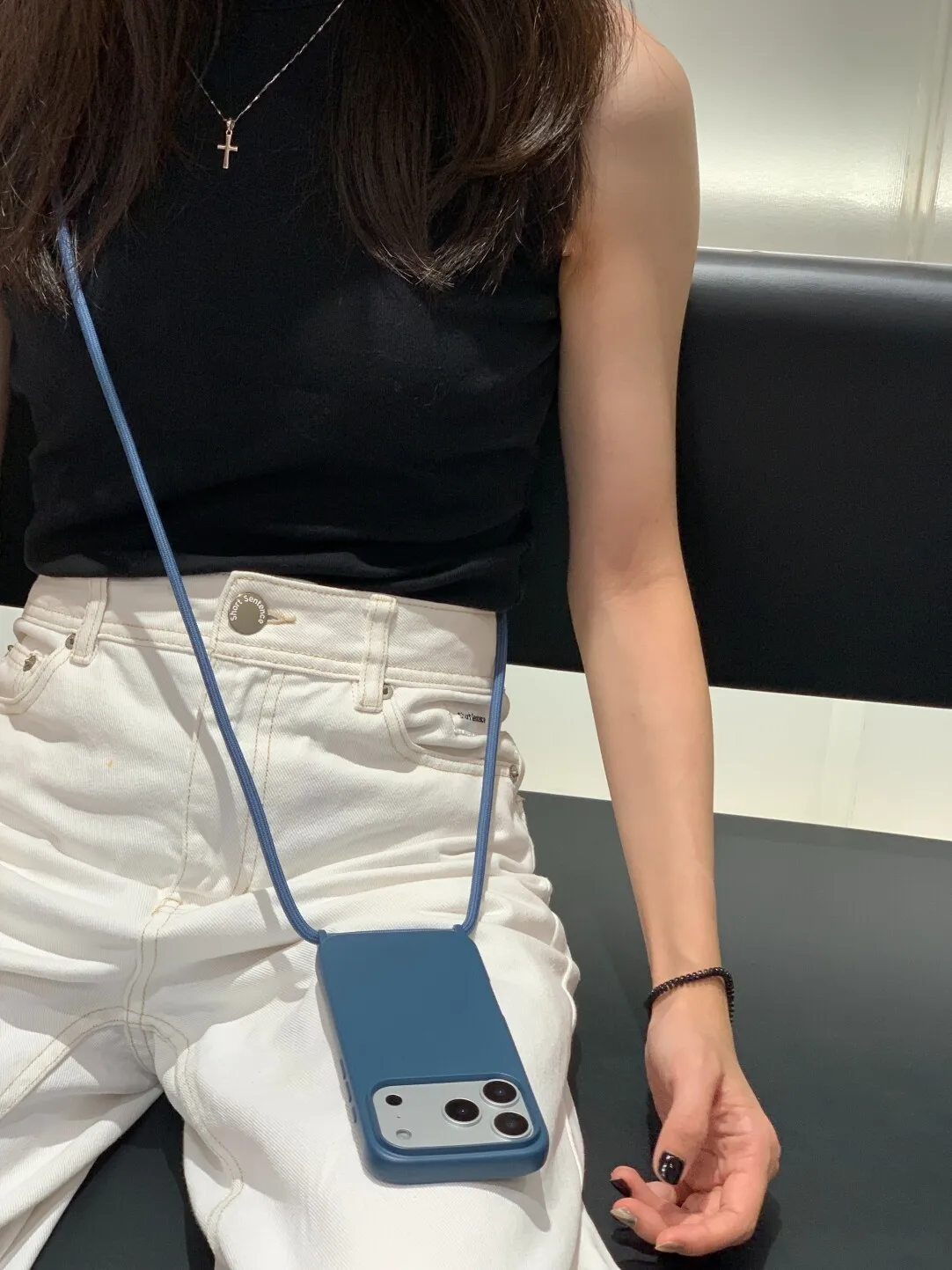 Capa De Celular Em Silicone Líquido (azul Para Iphone 14), Capa Protetora Fosca Macia À Prova De Choque.