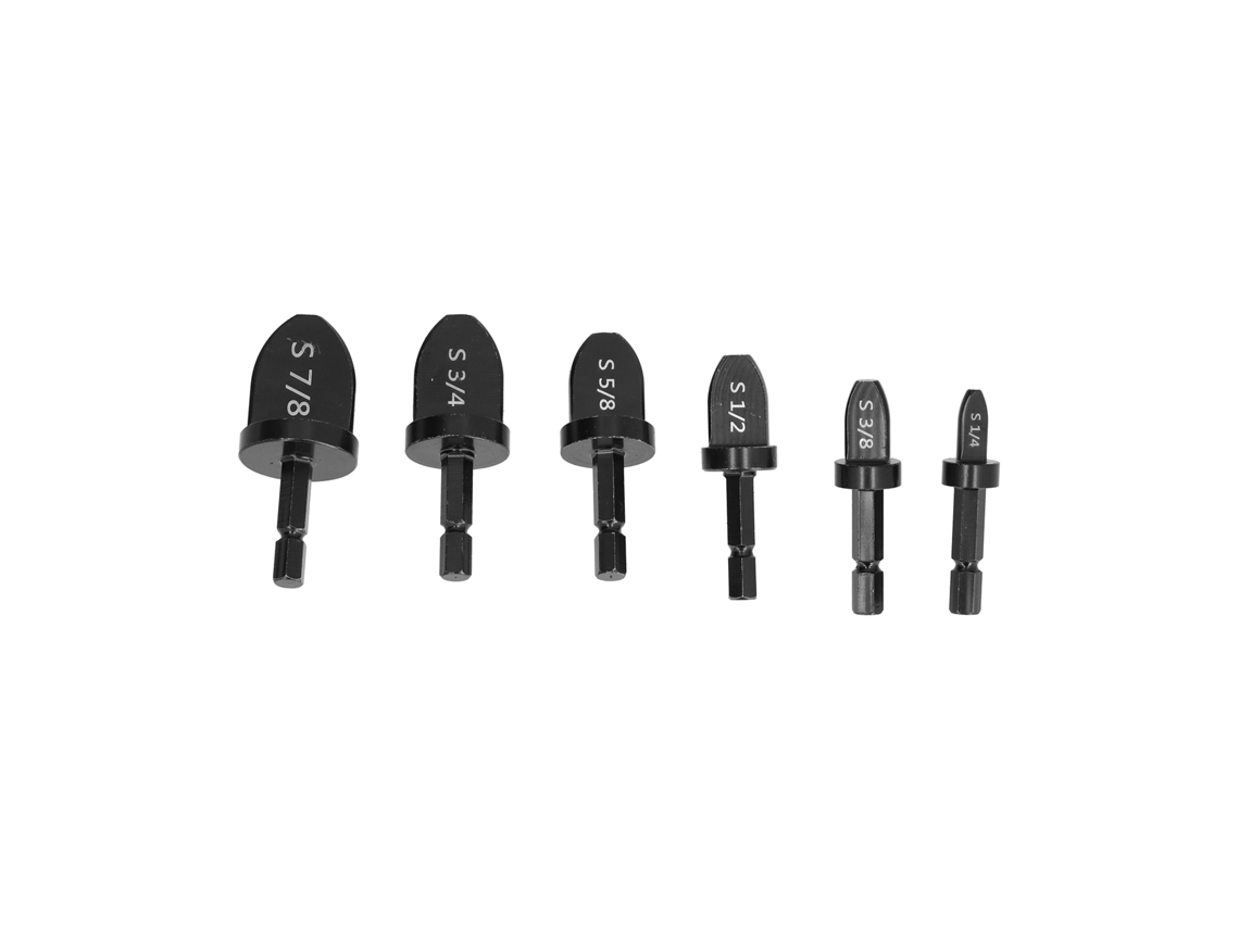 Kit de 6 Expansores de Tubos com Extensão Hexagonal para Forjamento de Tubos