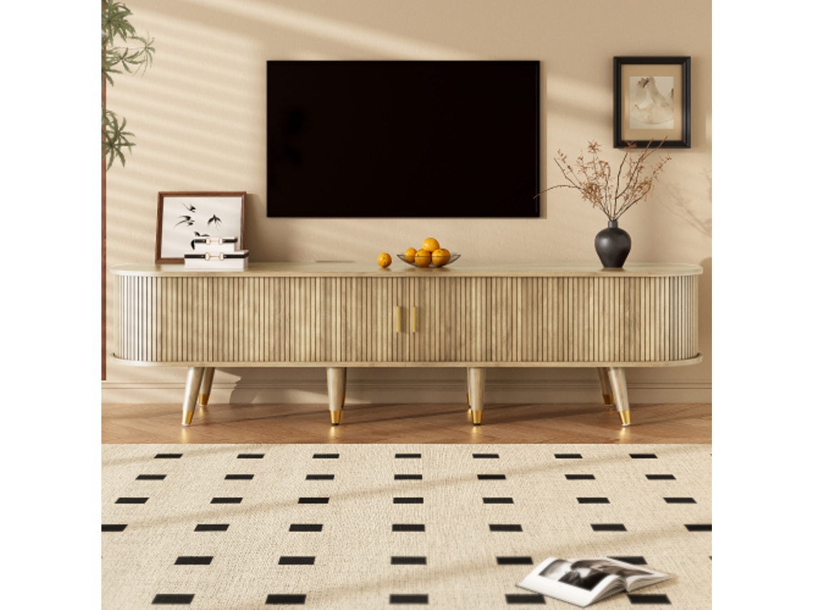 Móvel de Tv com Portas de Correr,suporte para Tv,design Único BTFORUS