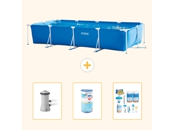 Intex Piscina Com Estrutura Retangular - 450x220x84 Cm - 4-peças S22361