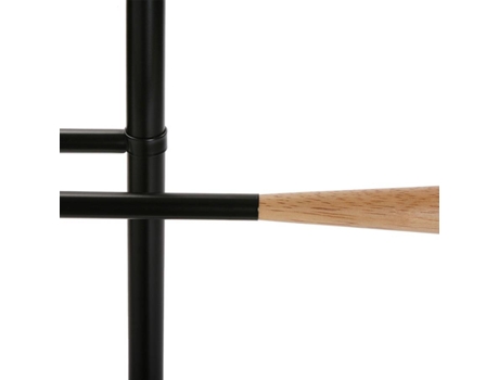 Cabide VERSA Preto — Metal e madeira | 108 x 25 x 44 cm