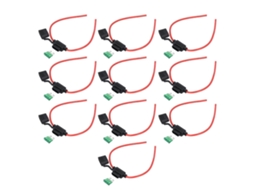 Pacote Com 10 Porta Fusíveis Em Linha, Resistente À Fusão, Fácil Instalação, À Prova Dágua, Com Fusível 12awg, 30a Yemaa Slowmoose