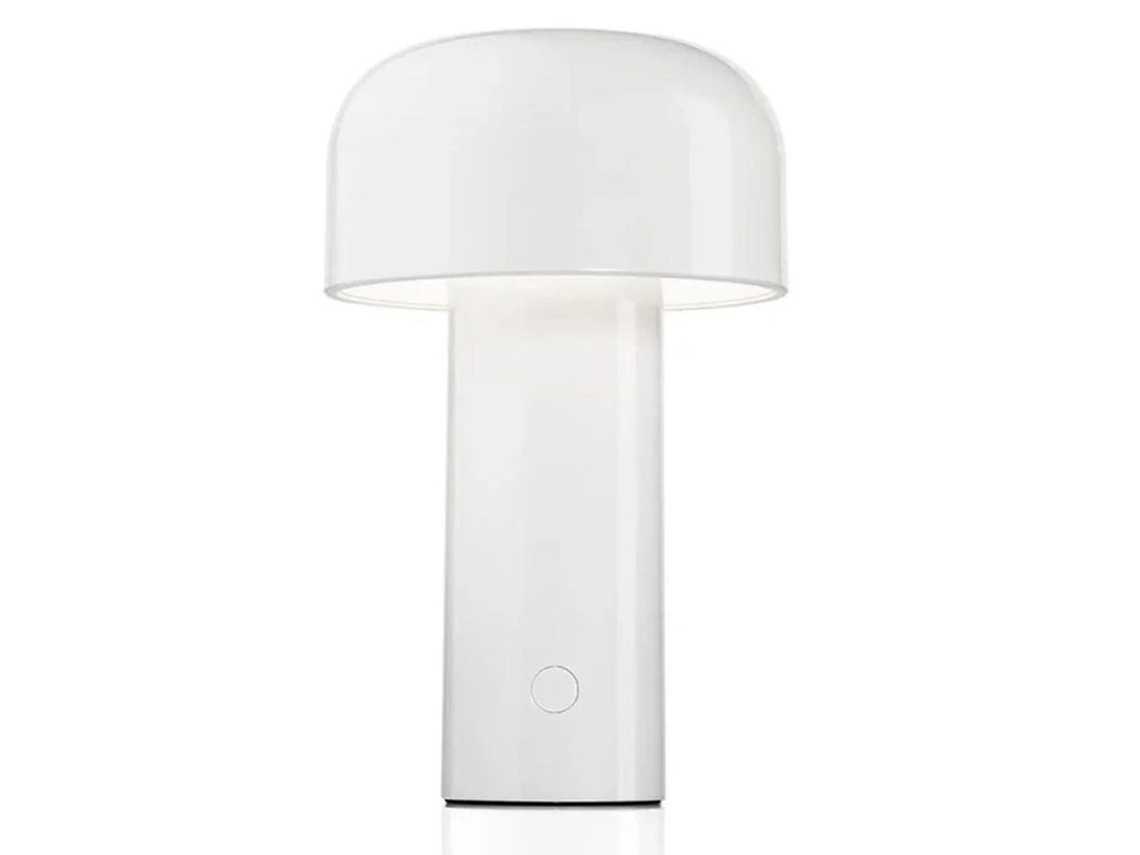 Lâmpada De Mesa Cogumelo Led Recarregável 3w 3 Níveis De Iluminação Metal 1800mah Blanco