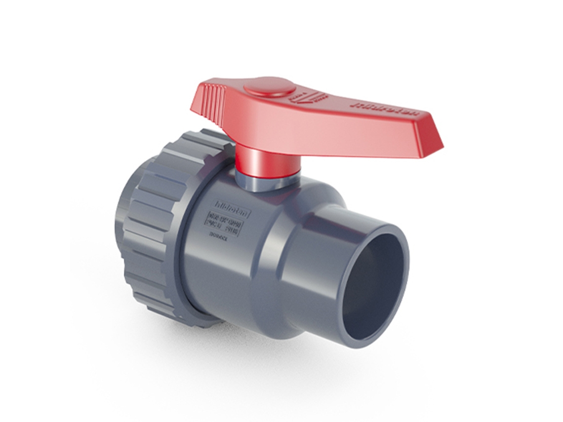 Valvula de Esfera PVC Compacta com Flange Gatilho 90 HIDROTEN