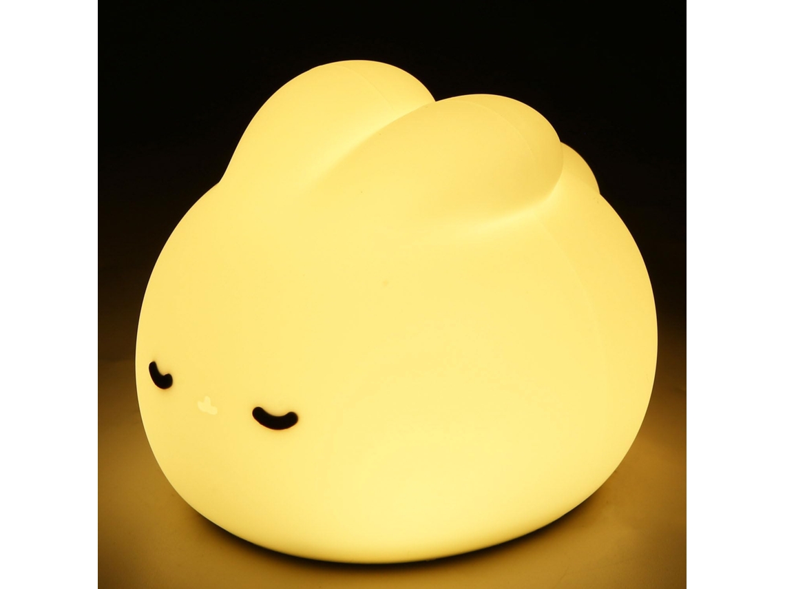 Luz Noturna Infantil Cute Bunny, Luz De Berçário Regulável Em 3 Níveis Com Temporizador Zeuxo