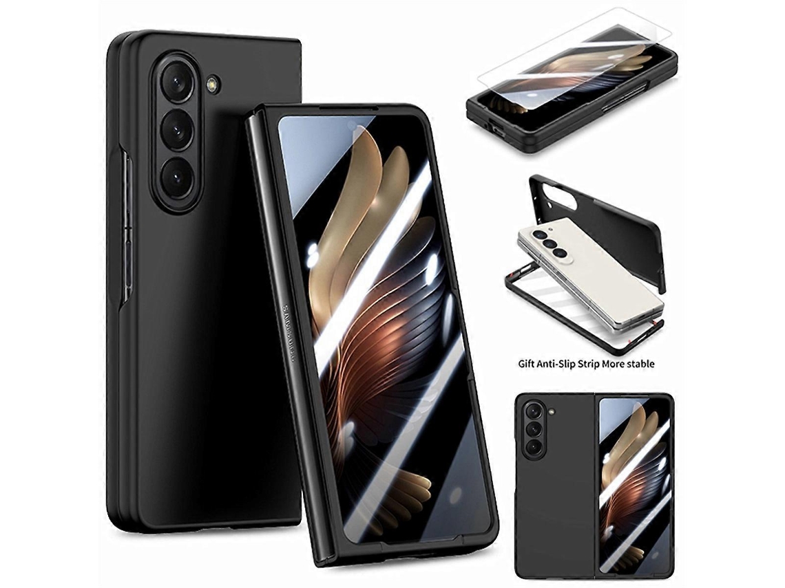 Capa Dobrável Para Samsung Galaxy Z Fold5 Junsunmay Smoothly Pc Protetor De Vidro Temperado 9h