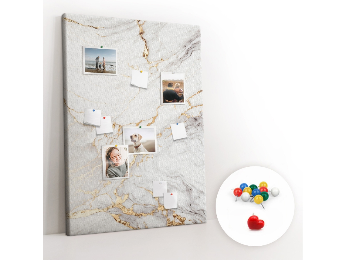 Painel De Cortiça Para Parede Mármore Decorativo Para O Escritório Espelharte (100x140 Cm)