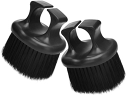 Escova De Cabelo Masculina Vicasky Com 2 Unidades, Cerdas De Nylon Macias Pretas E Cabo Pp, Fácil De Segurar, Design