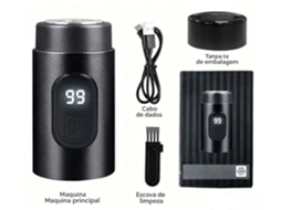 Compatível Barbeador Elétrico Mini Portátil, Display Digital, Cabeça Lavável, Recarregável Usb, Ideal para Viagens e Uso Diário STELASPLEN