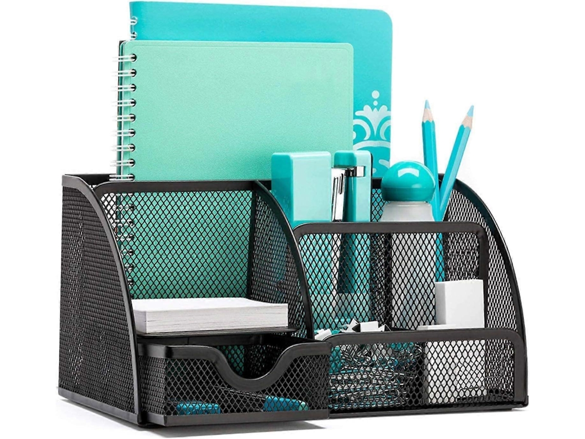 Caixa Organizadora De Mesa Em Tela Metálica, Porta, Canetas, Pacote Com 6 Unidades, Material De Escritório, Organizador Para Escritório Doméstico