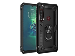 Capa Protetora Armor Shockproof Tpu + Pc Com Suporte Giratório De 360 ​​graus Para Motorola Moto G8 Plus