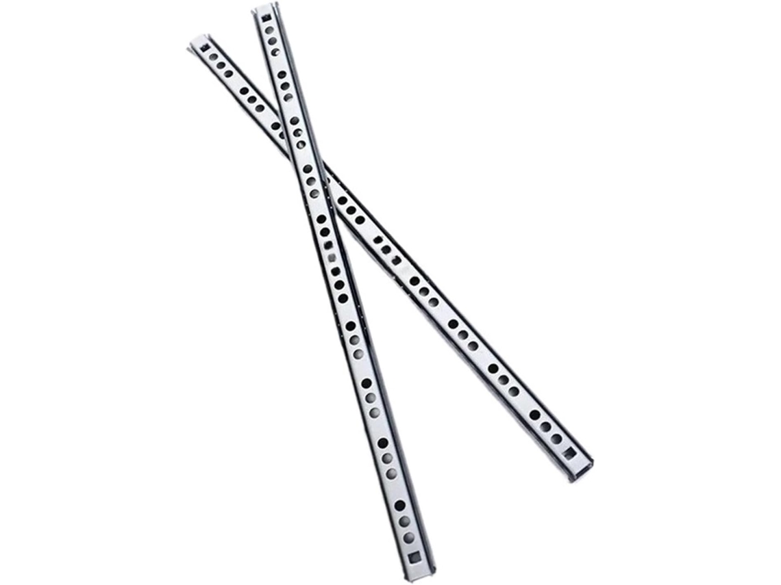 Corrediças Laterais De Extensão Total Para Gavetas, 1par, 17mm De Largura, Em Aço, Com Dois Segmentos 182mm