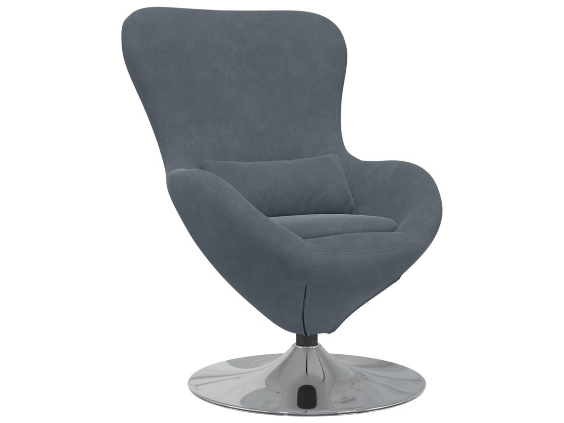 Conjunto 1 Cadeira De Descanso Vidaxl Cinzento Veludo (63 X 73 X 90 Cm)