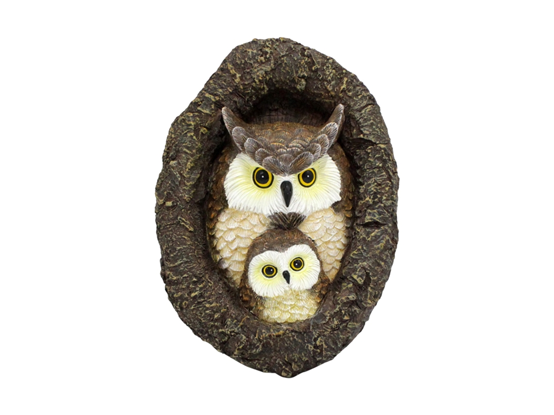 Estátua Jardim LAXISCREED Decorativa Outdoor Owl Tree Hugger