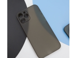 2 Capas Para Iphone 17 Pro Max Transparentes Pretas Com Acabamento Fosco Simples E Borda Completa.