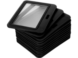 Lurelia Porta-crachá Transparente Portátil Horizontal Em Plástico Para Escritório E Escola