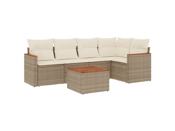 Garden Sofa Set, Garden Sofa Sets Vidaxl Bege Rattan / Vime (n/a)