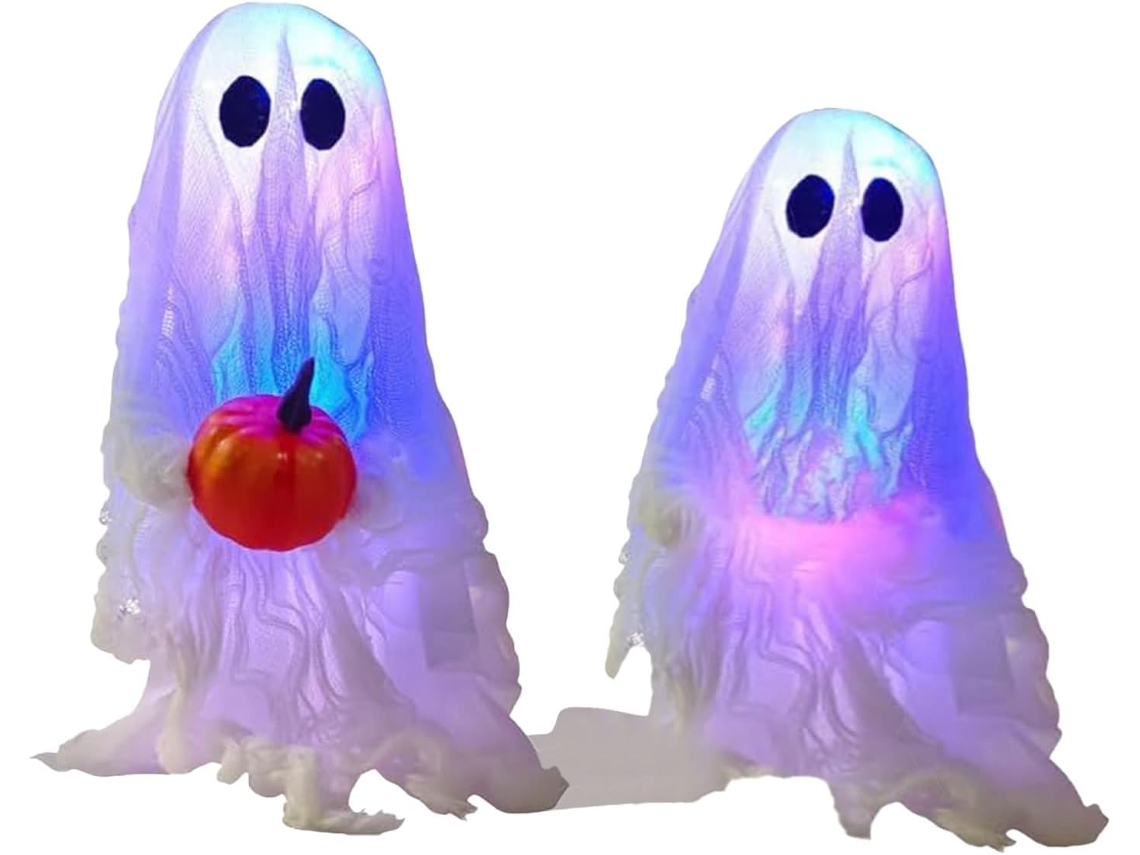Decoração de Halloween para Uso Interno e Externo, Enfeite de Rede, Branco, Assustador, Fantasma Flutuante, CHABERLU