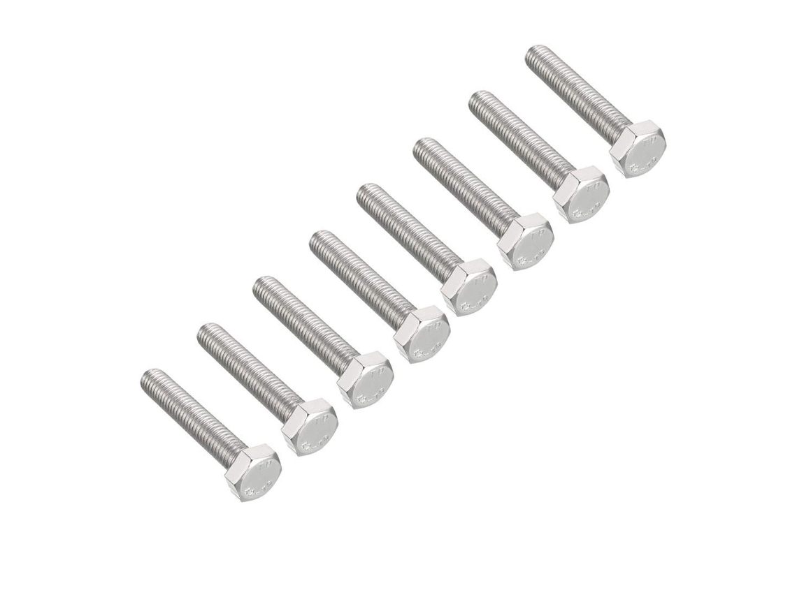 Parafusos Sextavados De Aço Inoxidável 304 Com Rosca M8 45 Mm, Pacote