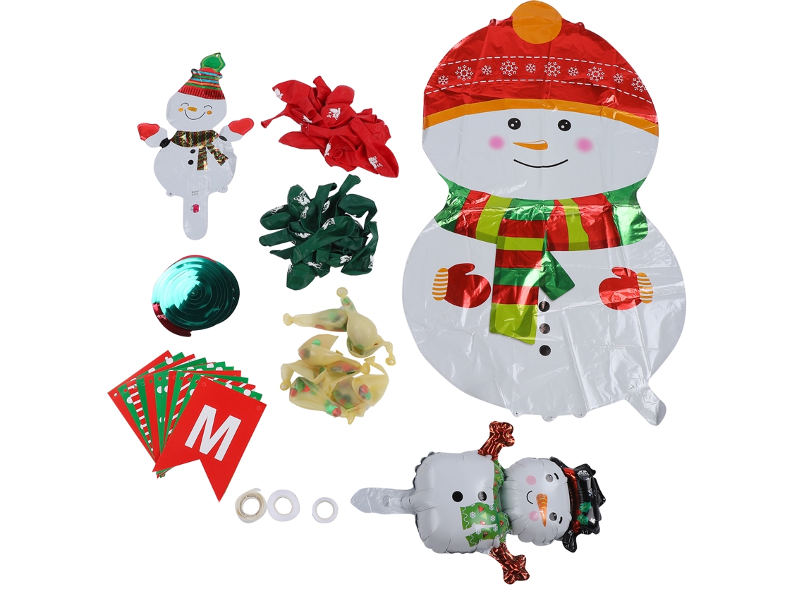 Set De Banderas De Papel Navideño Com Banderines, Globos E Letras, Decoração Suspensa Para Festas