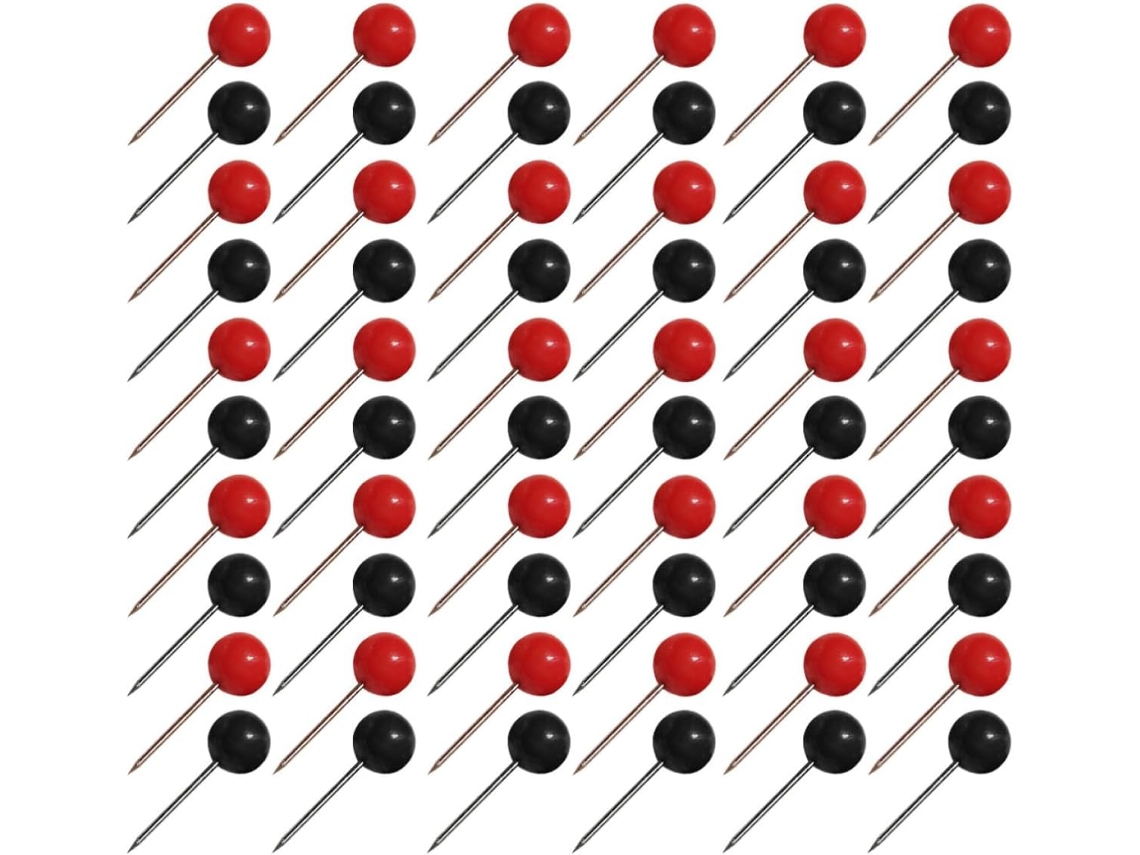 Lurrose Tachinhas Multifuncionais, em Plástico e Aço Inoxidável, com Cabeça de Pérola, 600 Unidades, Acessório Portátil