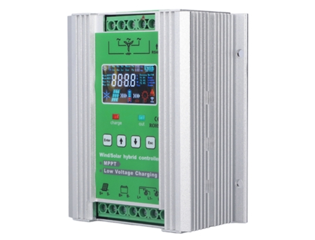 Controlador de carga híbrido eólico-solar de alta eficiência de 1000 W para monitoramento de campo, 12 V/24 V CC