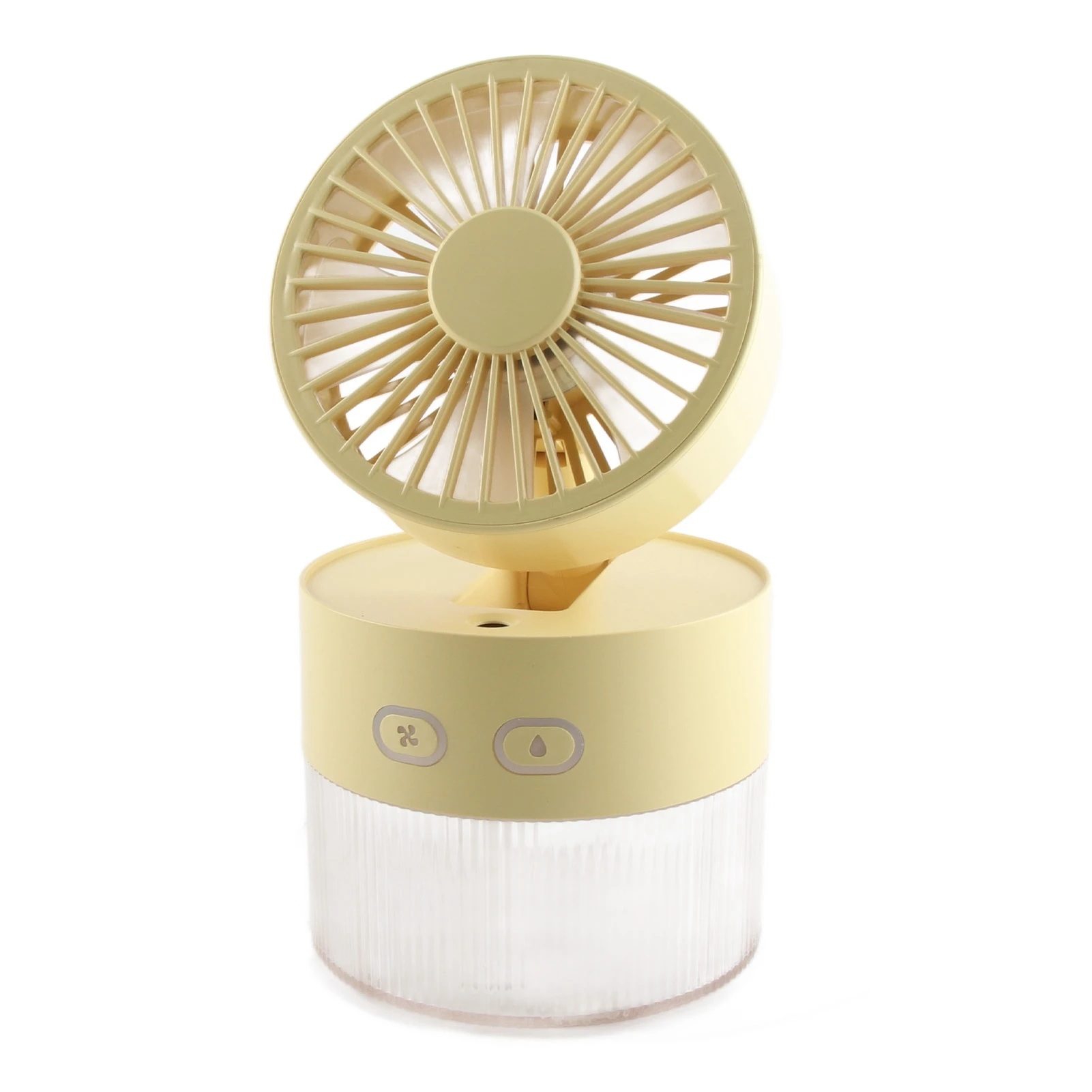 Mini Ventilador de Mesa Dobrável com Abs e Função de Spray Usb MDUG (amarelo)