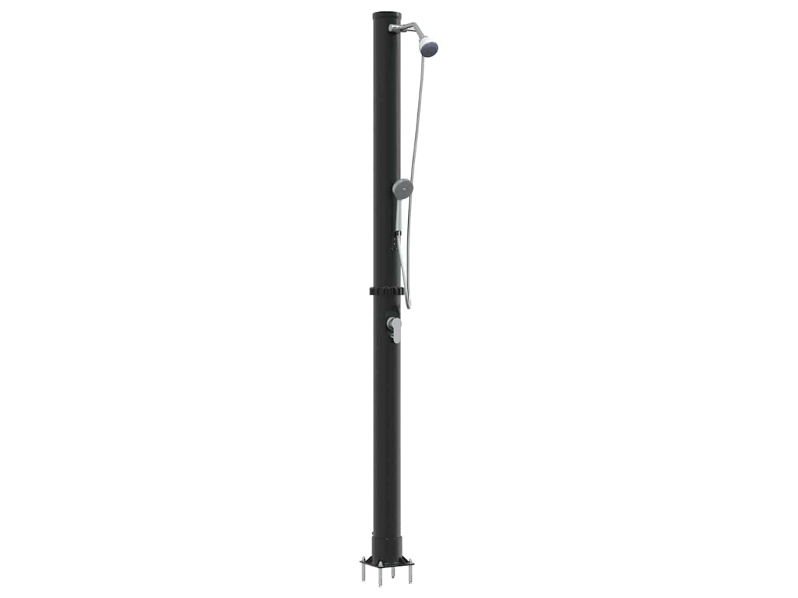 Conjunto 1 Chuveiro Externo Vidaxl Preto Pvc (217 Cm)