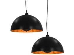 Ceiling Lamp, Ceiling Lamps Vidaxl Preto Metal (40 Cm)