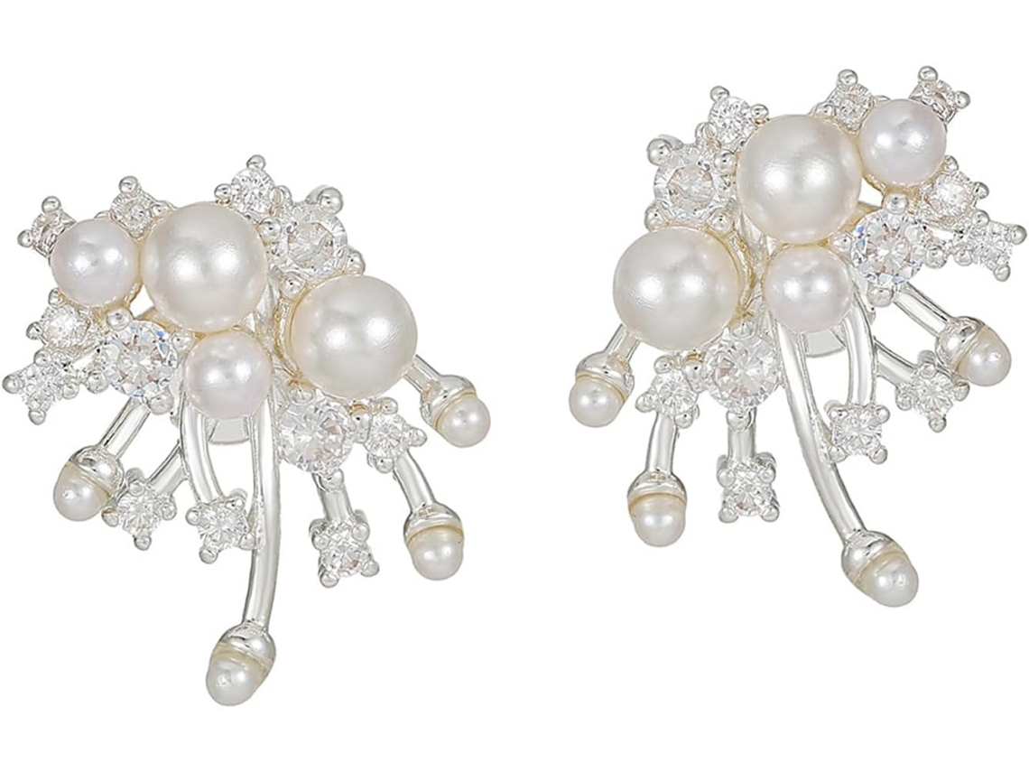 Pingentes De Nebulosa Com Strass Brilhantes Ouvido Freeclip Para Fones - Resistentes Ao Suor