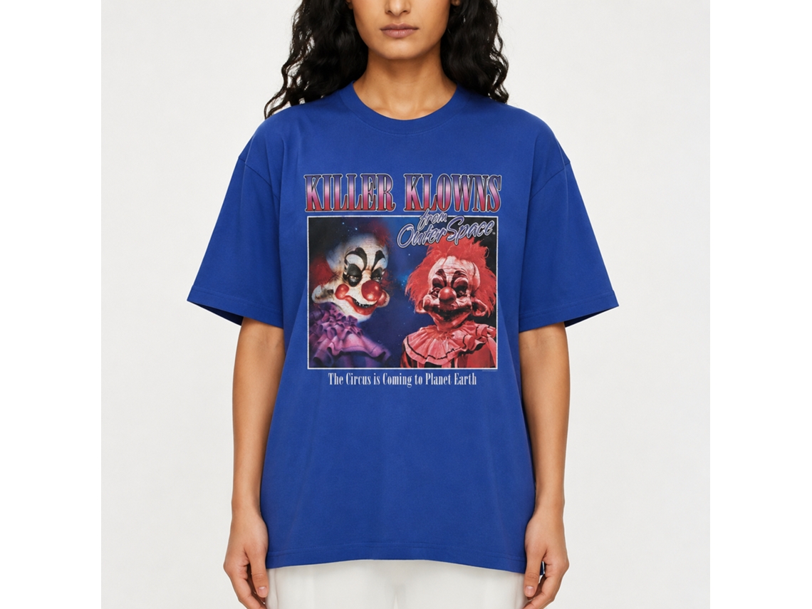 Rockinstone Killer Klowns Glamour Shot Solid Royal Adult T-shirt Size:m