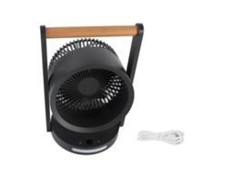 Ventilador Mesa Usb Luz Noturna Cinza Escuro Worten